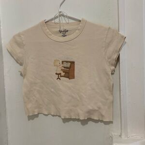 Brandy Melville rare piano cherub/angel Ashlyn baby tee👼🏻🎹🍁🍂